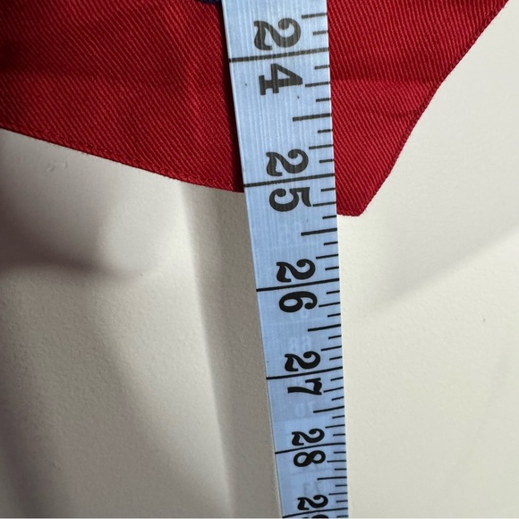 ✨ Vintage The Eagle’s Eye Embroidered Vest Red Cotton Size L ✨ - Picture 8 of 8